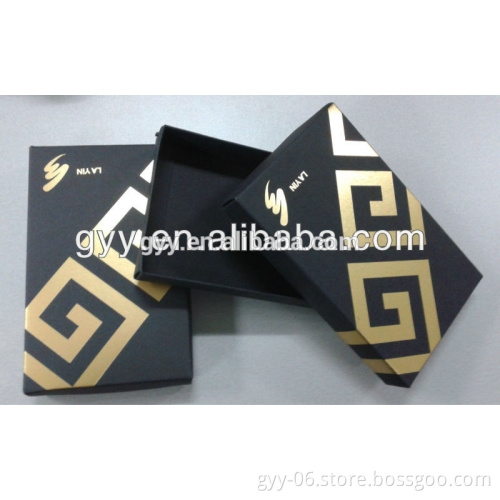 black color gold foil cardboard paper boxes